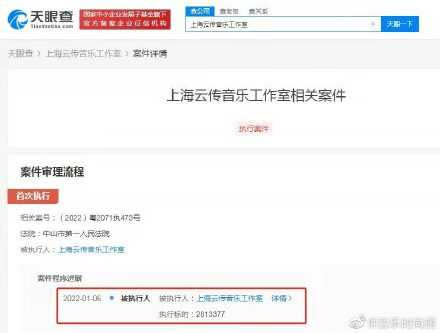 李雲迪父親的公司被強制執行罰款人民幣281.34萬元。（圖／翻攝自微博）
