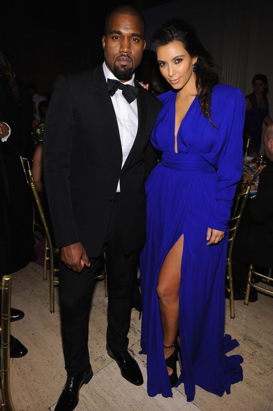 NEW YORK, NY - OCTOBER 22: Kayne West and Kim Kardashian attend the Angel Ball 2012 hosted by Gabrielle's Angel Foundation at Cipriani Wall Street on October 22, 2012 in New York City. (Photo by Dimitrios Kambouris/WireImage for Gabrielle's Angel Foundation)