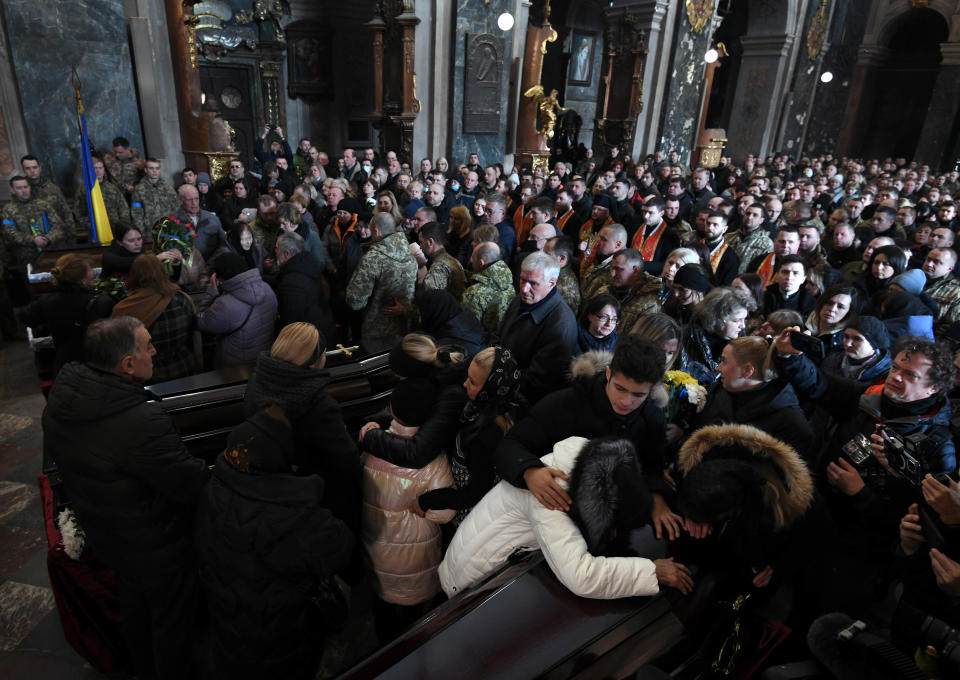 A church filled with people.