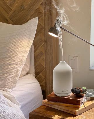 Fill the room with the aromatic steam of your favourite essential oils