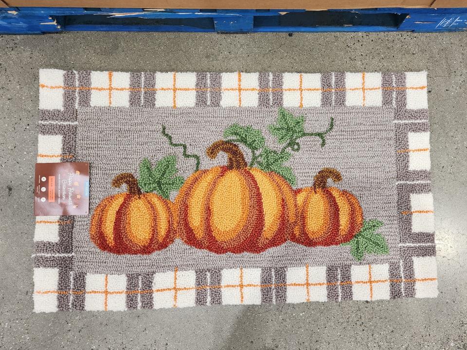 Pumpkin rug at Costco