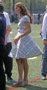 Kate Middleton a un día de las olimpiadas visitando el Bacon's College.