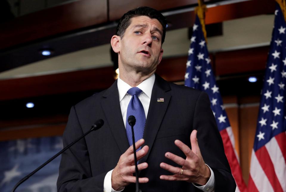 House Speaker Paul Ryan speaks during his weekly news conference on Capitol Hill in Washington on Sept. 22, 2016. (Photo: Yuri Gripas/Reuters