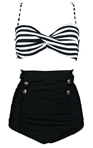 14) High-Waisted Bikini With Buttons