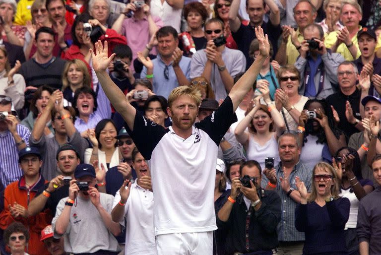 Boris Becker en la cancha central de Wimbledon, su lugar en el mundo