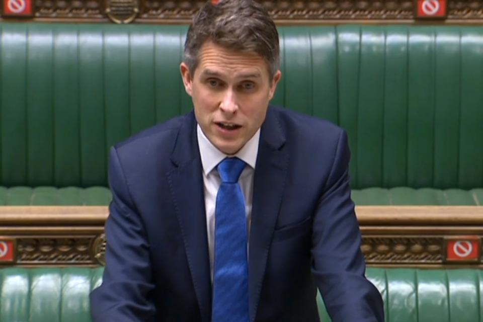 <p>Gavin Williamson announced the plans to MPs on Wednesday</p>PRU/AFP via Getty Images