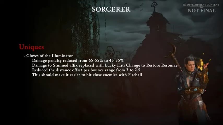 List of changes coming to Sorcerer in Patch 1.1.1