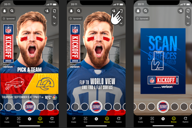 NFL, Snapchat Unveil Augmented Reality Features for This Season