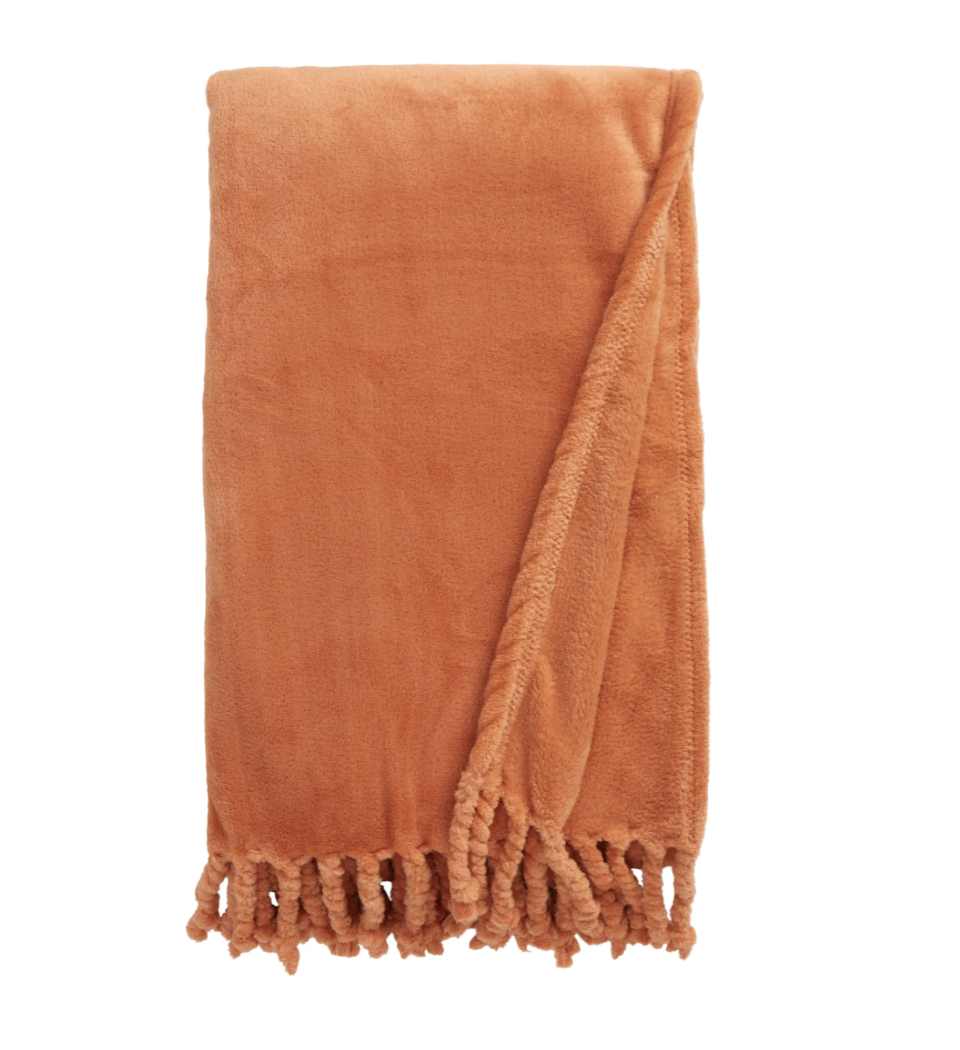 Bliss Plush Throw in Rust Leaf (Photo via Nordstrom)