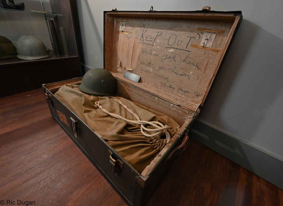 A trunk belonging Theodore Hayes who aided in training at Camp Ritchie