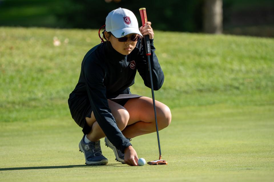 Columbus Academy freshman Eva Lim tied for second in the Division II state tournament, leading the Vikings to a title repeat.