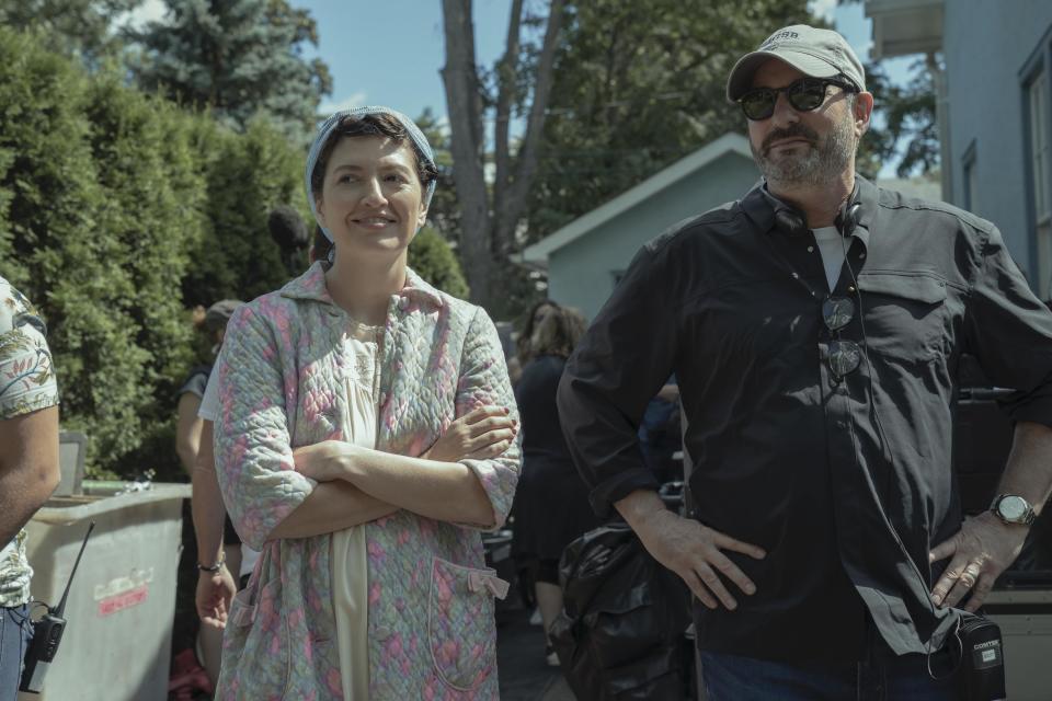 Marielle Heller and Scott Frank on the set of “The Queen’s Gambit.” - Credit: Courtesy of Ken Woroner/Netflix