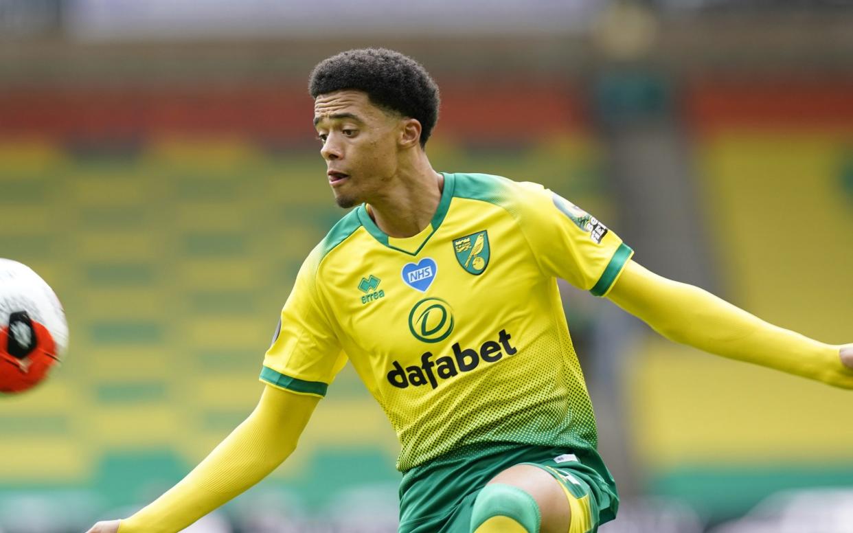 Jamal Lewis of Norwich in action during the English Premier League match between Norwich City and West Ham United - Liverpool interested in Norwich defender Jamal Lewis as Jurgen Klopp looks to plug Dejan Lovren hole - SHUTTERSTOCK