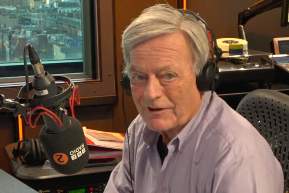 Tony Blackburn signing off from BBC local radio for the last time (BBC)
