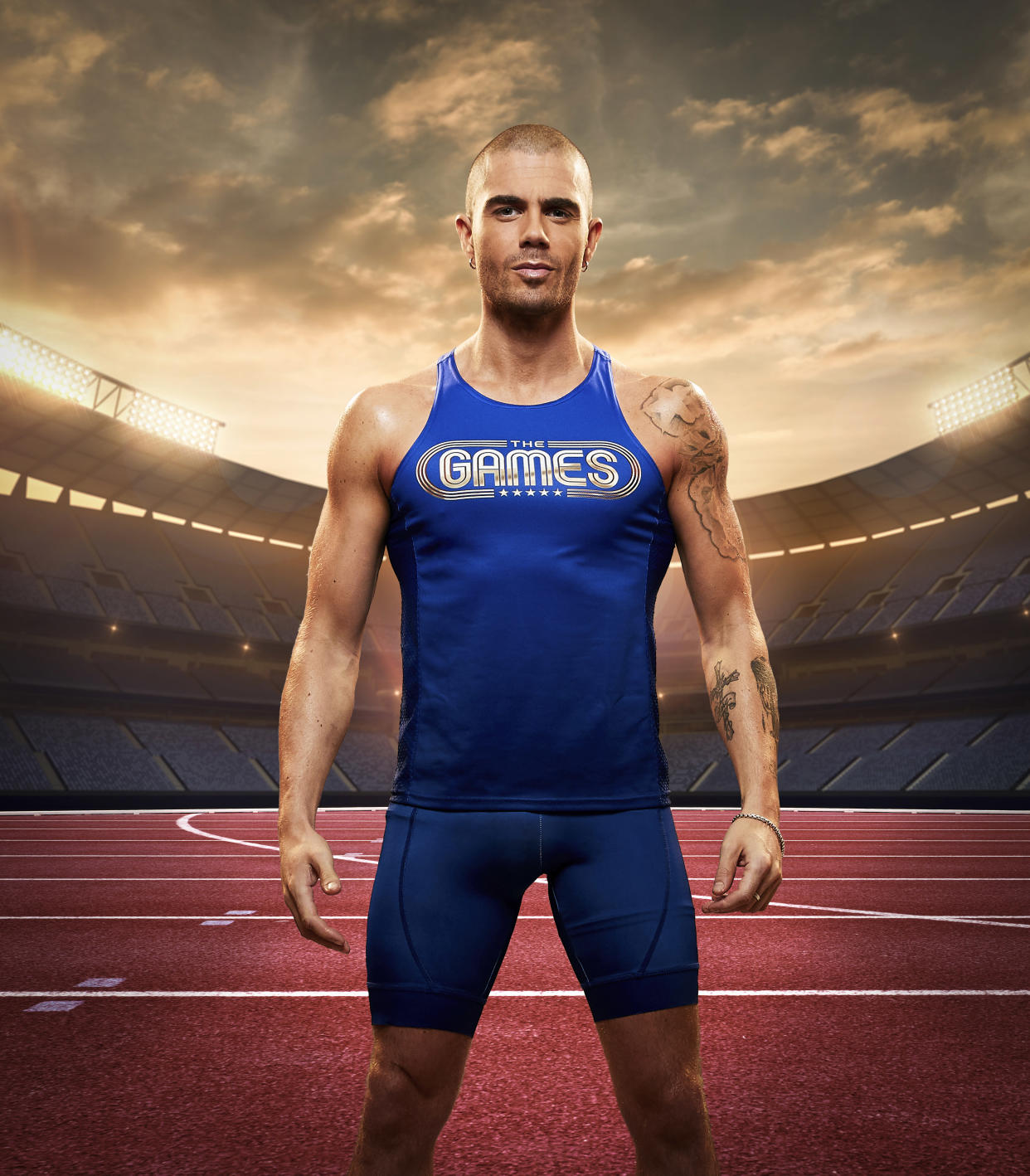 Max George in The Games sports kit