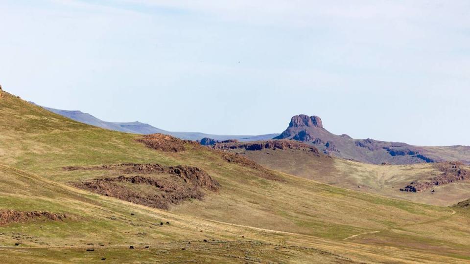 Three Fingers Rock is in part of the Owyhee Canyonlands that conservation groups in Oregon would like to see protected by either a wilderness designation or the establishment of a national monument. Three Fingers Rock can be seen from neighboring the Boise area.