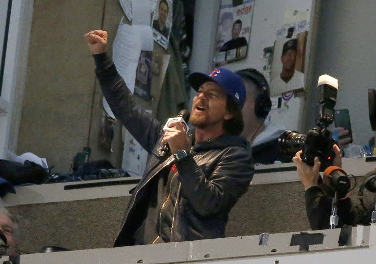 Eddie Vedder steals the show in the latest MLB commercial. (AP)