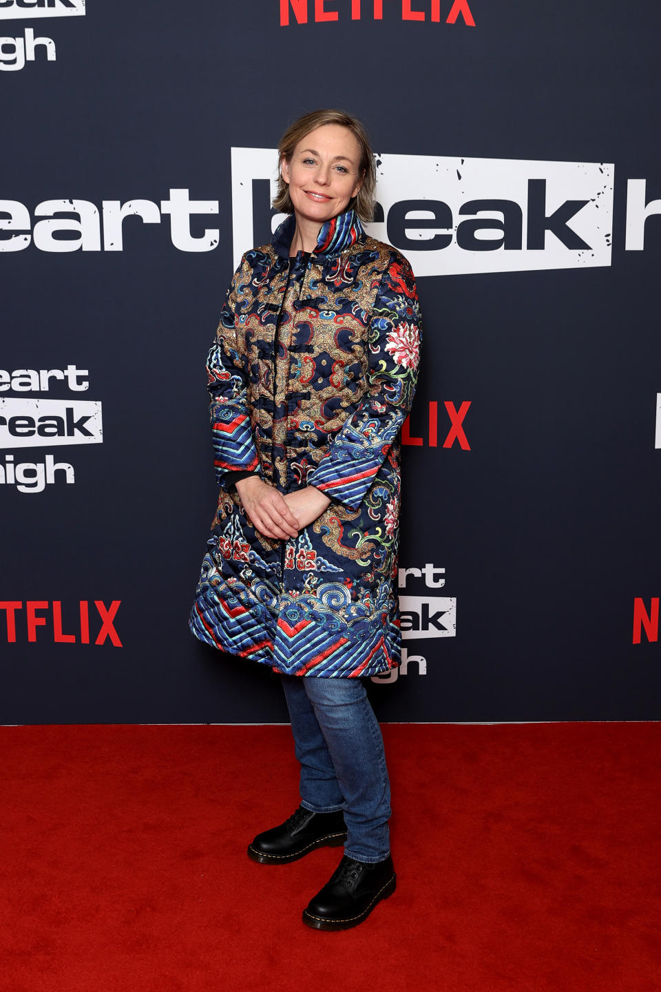 Abi Tucker attends the Heartbreak High Netflix premiere party at Paddington Town Hall on September 09, 2022 in Sydney, Australia. 