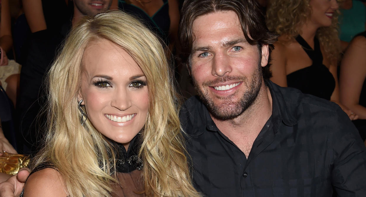 Carrie Underwood and Mike Fisher at the 2015 CMT Music Awards. (Photo: Jeff Kravitz/FilmMagic)