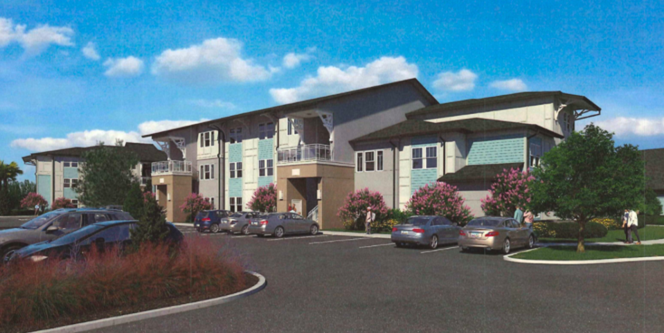 Concept plan illustrations by developers of the Orchid Lakes affordable apartment complex in Cocoa.