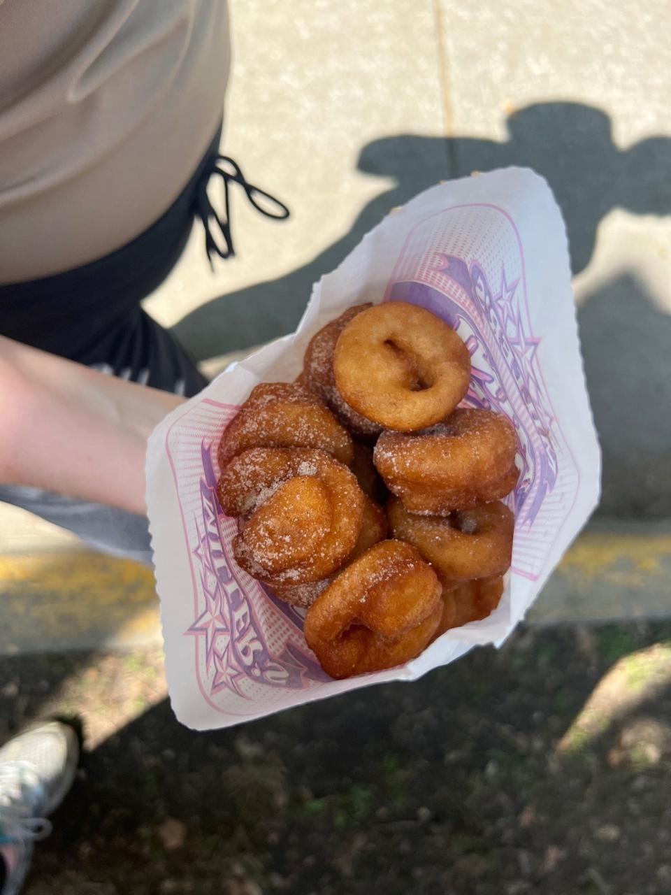 Mini doughnuts at the Iowa State Fair are sold by the bag or the bucket.