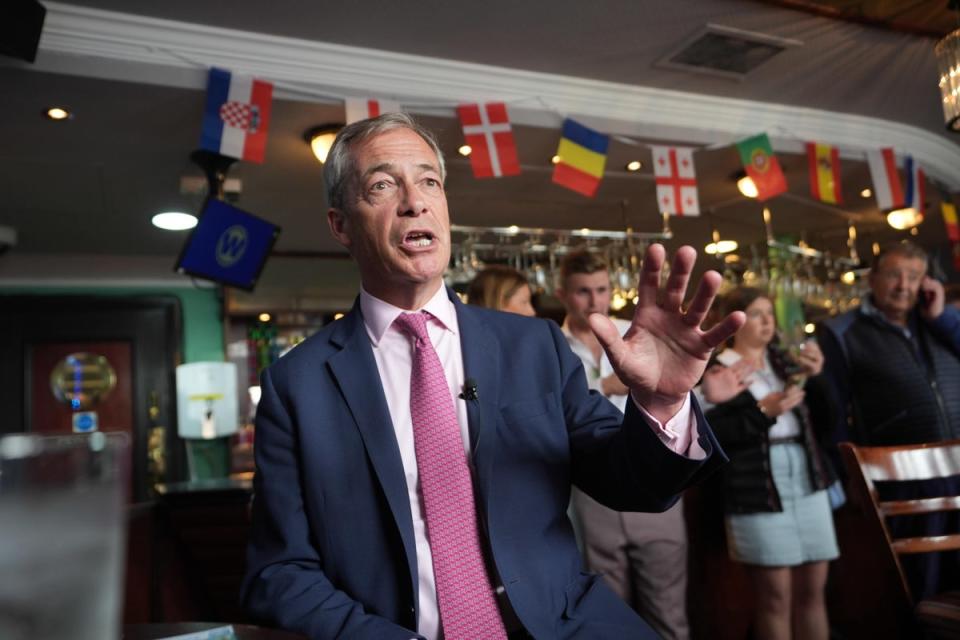 The event will mark Mr Farage’s first debate appearance since his shock takeover as leader of Reform UK (James Manning/PA) (PA Wire)