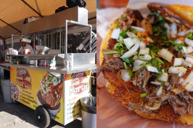 Costra de queso hace que la quesabirria de “Tacos de Birria San Martín”  esté seca