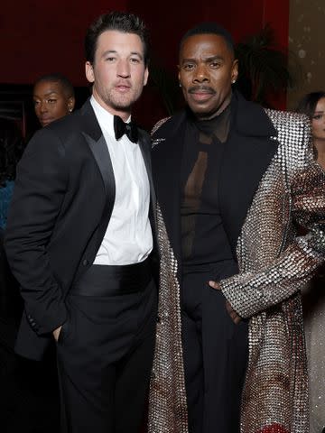 <p>Stefanie Keenan/VF24/WireImage for Vanity Fair </p> Miles Teller and Colman Domingo