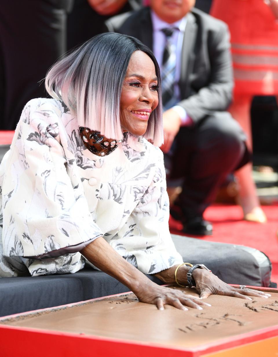 Cicely Tyson attended her Hand and Footprint ceremony in a three-toned ombré lob that's got folks talking.