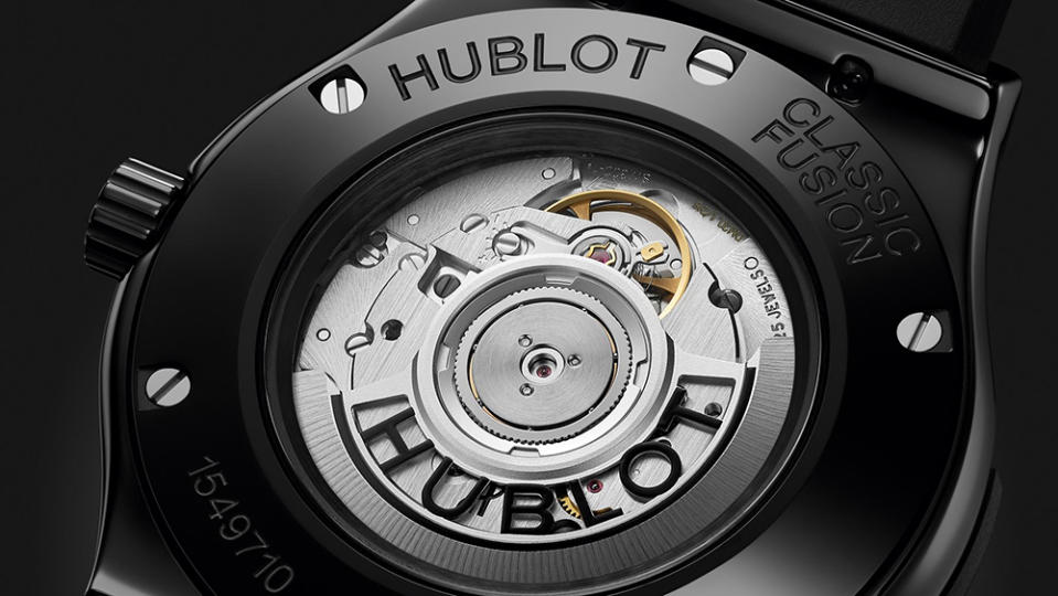 The back of the Hublot Classic Fusion Black Magic. - Credit: Hublot