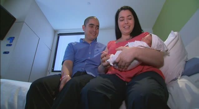 Maria Herrara and Andres Hernandez welcome miracle baby boy after eight failed attempts. Photo: 7News