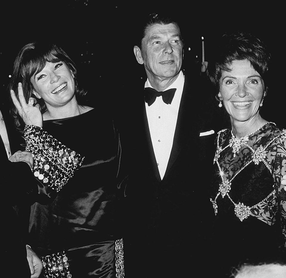Shirley MacLaine, Ronald Reagan, and Nancy Reagan