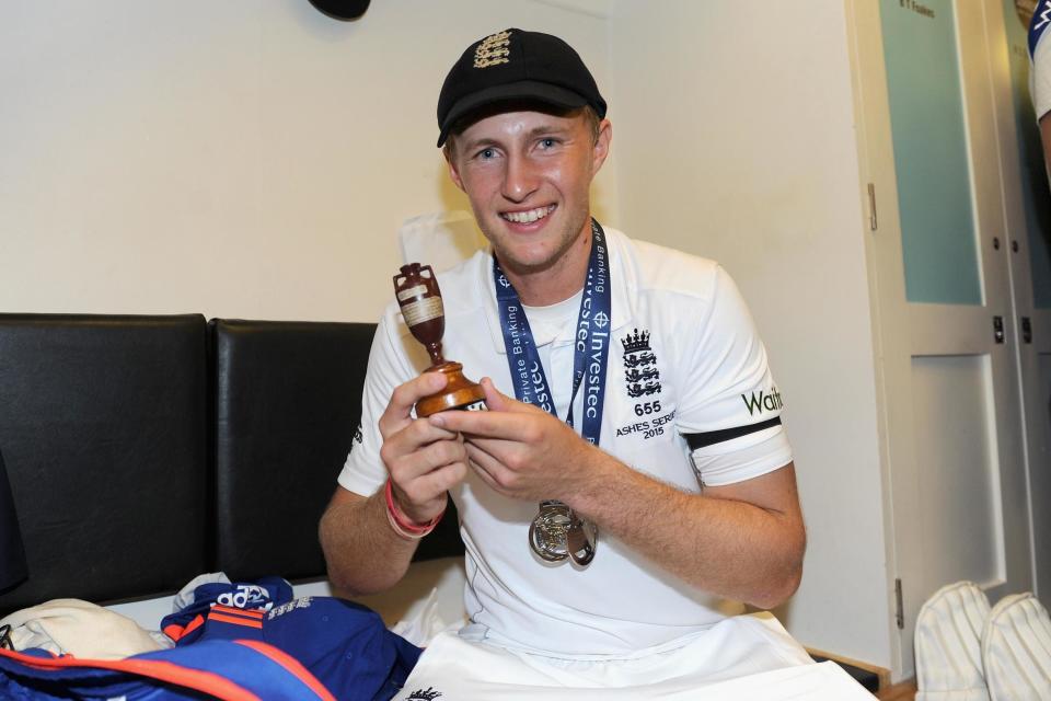 Joe Root after England won the Ashes in 2015: Gareth Copley/Getty Images