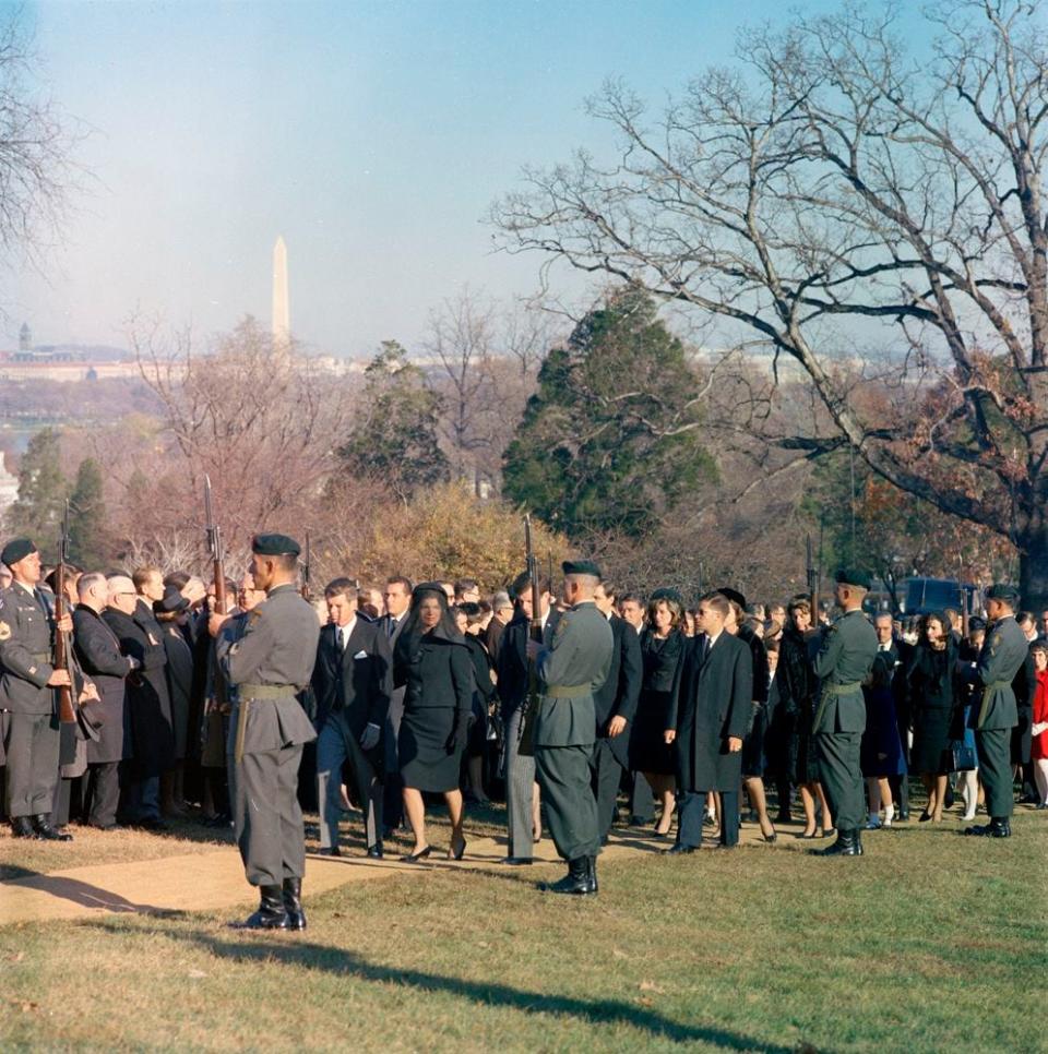 State Funeral of President Kennedy: Requiem Mass at St. Matthew's Cathedral and burial at Arlington National Cemetery.