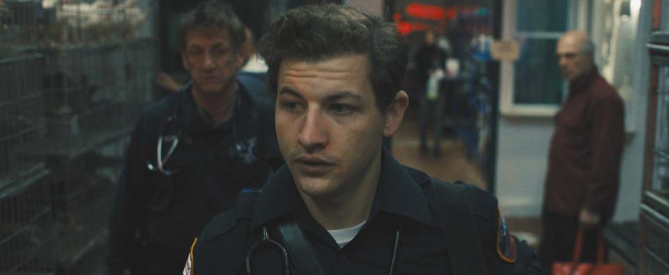 Tye Sheridan as Ollie Cross in "Asphalt City."