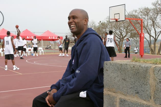 Lance Blanks, assistant general manager for the Cleveland Cavaliers, gives an interview during Day 1 of the 