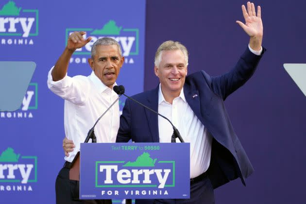 Former President Barack Obama touted Virginia Democrats' expansion of voting rights in the state while campaigning for former Gov. Terry McAuliffe, who is seeking to return to the office he held from 2014 to 2018.  (Photo: via Associated Press)