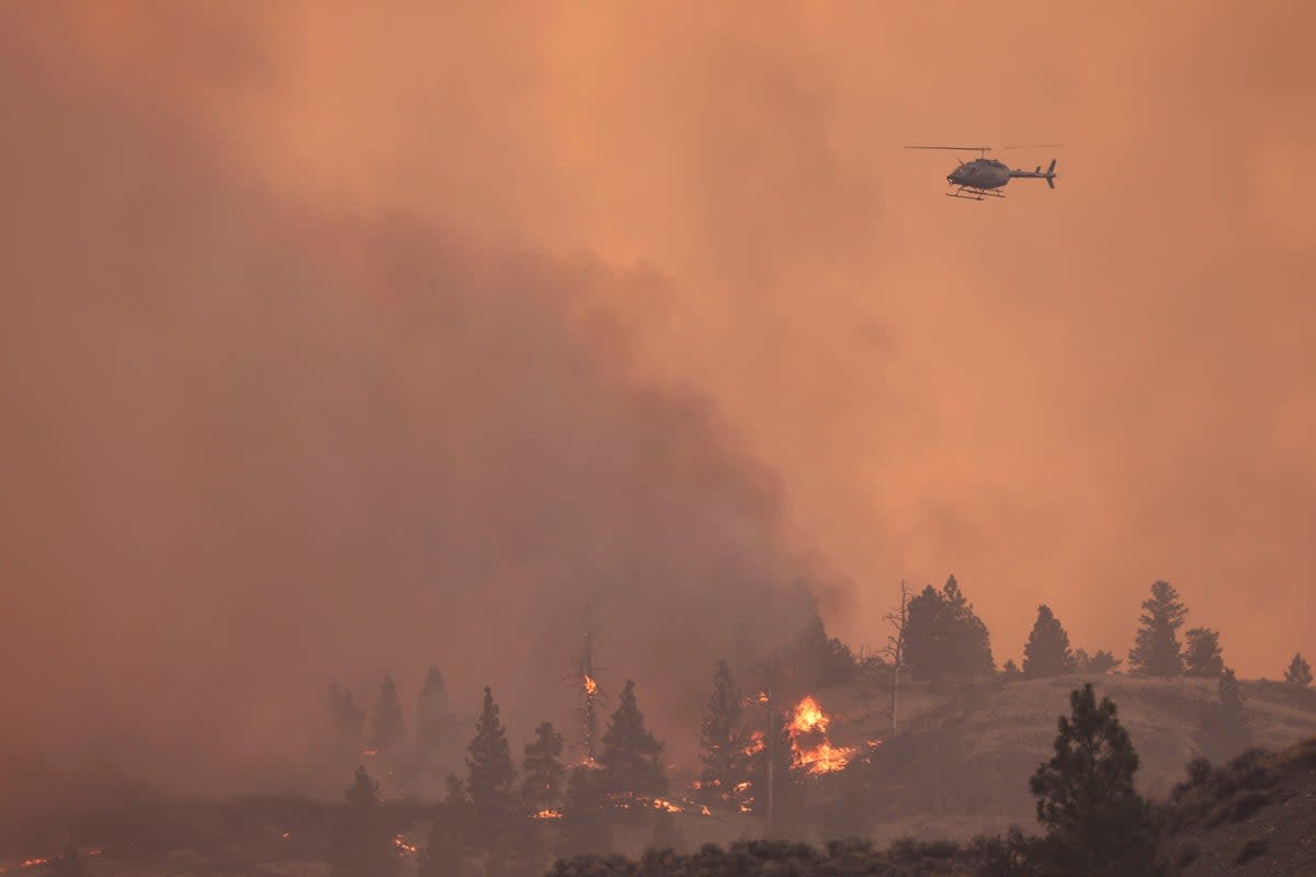 Western region of Canada is experiencing a wildfire outbreak which could cause smoke plumes to drift into the U.S.   (REUTERS)