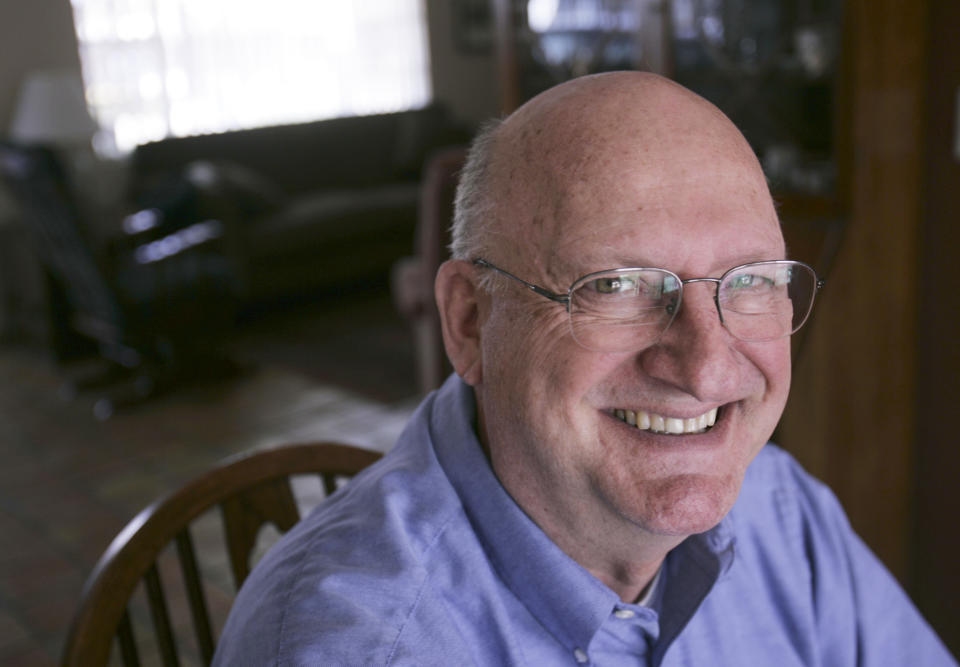 FILE - This March 16, 2006, file photo, shows Jim Zwerg in Tucson, Ariz. Zwerg was one of the Freedom Riders during the civil rights movement in the 1960s and was was severely beaten in Montgomery, Ala. (Lindsay A. Miller/Arizona Daily Star via AP)