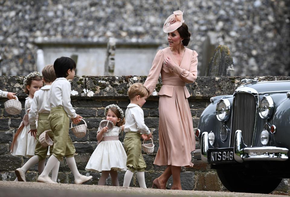 <p>The Duchess may have had the hardest job of them all on the day of her sister, Pippa Middleton's wedding... trying to keep all the little ones well behaved. But the mother of two certainly did a great job.</p>