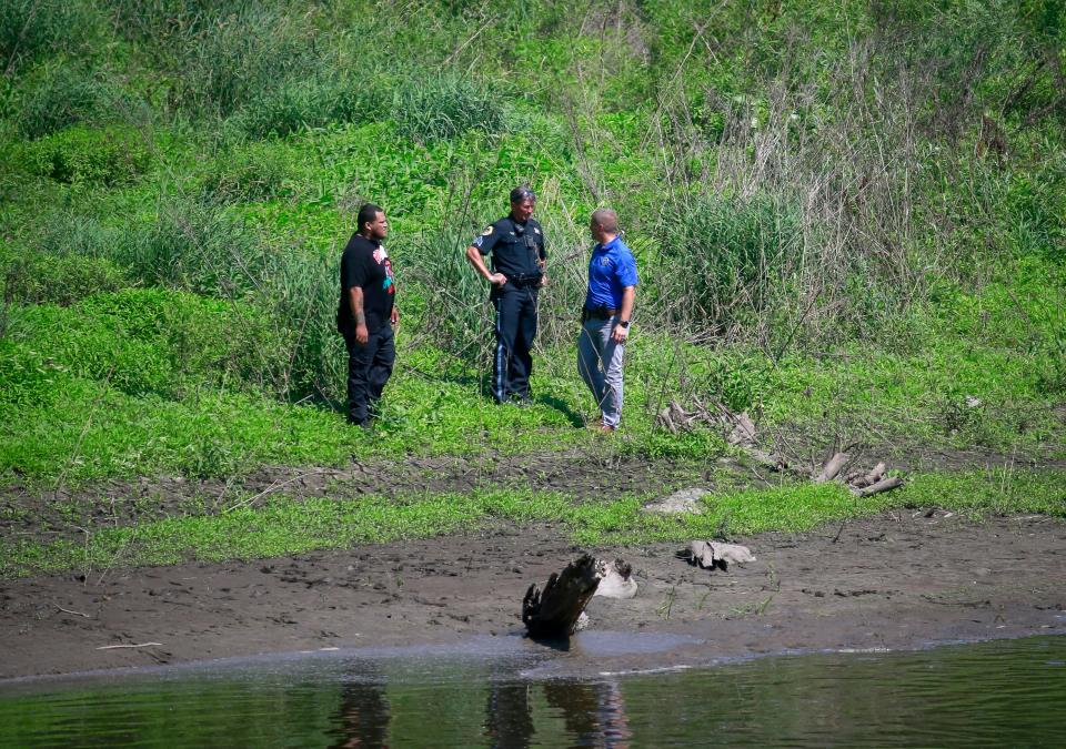 Teams search Thursday for the body of an 11-year-old who disappeared in the Raccoon River on Wednesday evening and is presumed to have drowned.