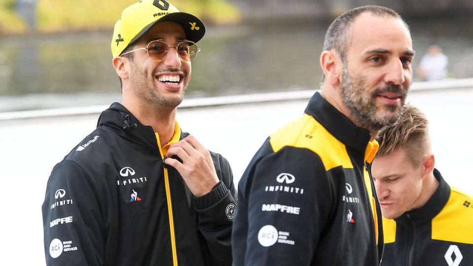 Daniel Ricciardo (L) wasn't happy with Kevin Magnussen after the Hungarian GP. (Photo by Morgan Hancock/NurPhoto via Getty Images)