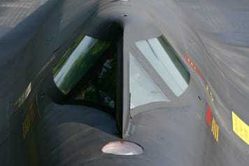 An outside view of the A-12's cockpit.