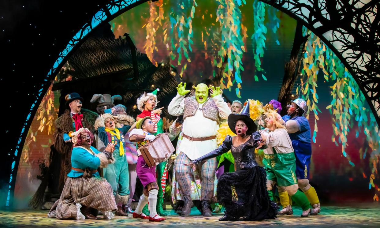 <span>Bogged down in the swamp … Shrek the Musical in London</span><span>Photograph: Pamela Raith</span>