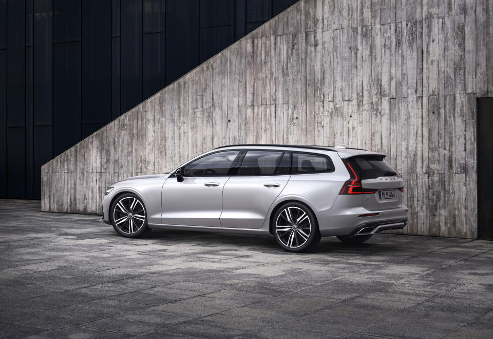 This photo provided by Volvo shows the 2021 V60, a small station wagon with plush seating for passengers and an impressive list of safety features. (Volvo Cars of North America via AP)