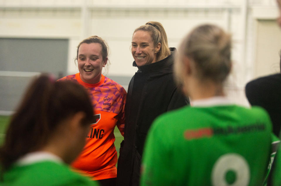 Former England no.1 Karen Bardsley was among the special guests at St George's Park