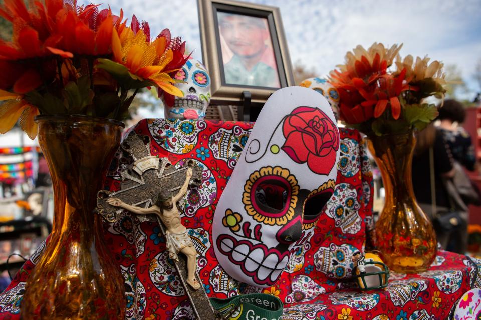 Day of the Dead, or Día de los Muertos, is celebrated  throughout Mexico, in particular the Central and South regions, and by people of Mexican heritage elsewhere. Altars, or ofrendas, are created to remember the dead, and traditional dishes for the Day of the Dead are laid out on the altars.