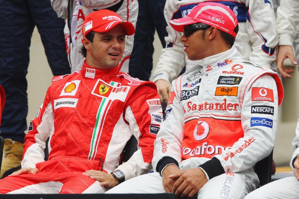 Lewis Hamilton beat Massa to the 2008 F1 championship by one point (Getty Images)