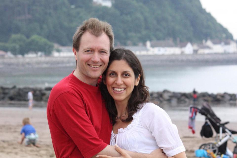 Nazanin Zaghari-Ratcliffe with her husband Richard Ratcliffe, who has begged the Government to intervene and help free his charity worker wife after she was taken captive in Iran and separated from her infant daughter.PA