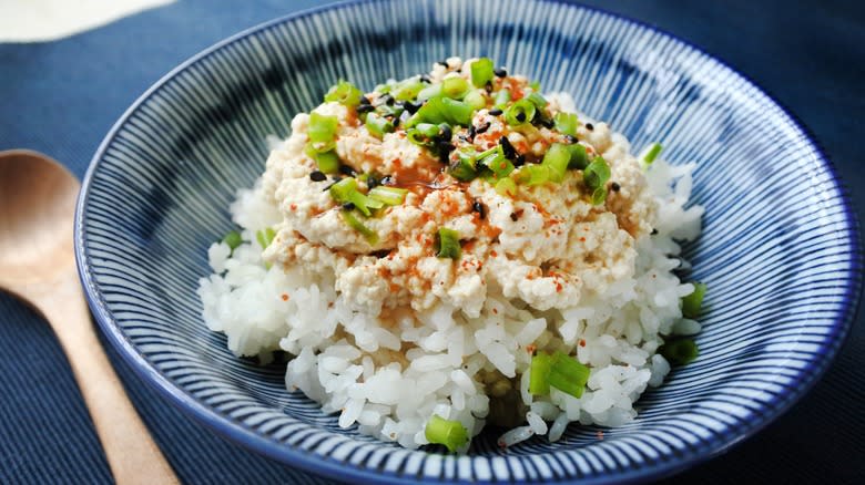 Rice with shichimi pepper